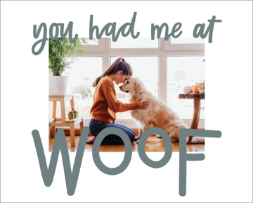 Picture of You had me at Woof - 18x24